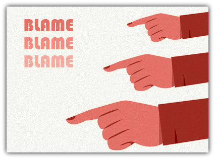diferença entre blame e fault